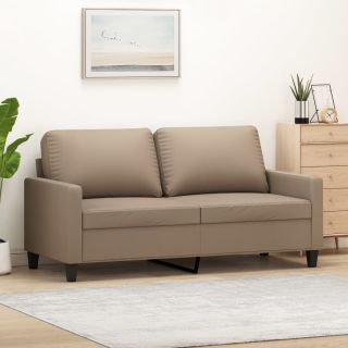 kahekohaline diivan, cappuccino, 140 cm, kunstnahk