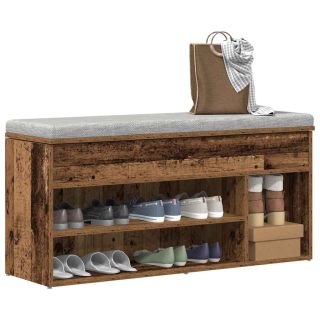 jalatsipink, vana puit, 102x30,5x45 cm, tehispuit