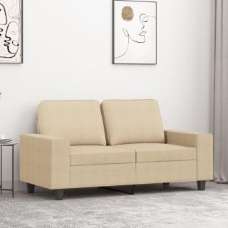 Двухместный диван, кремовый, 120 см, ткань