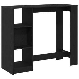 Baarilaud with Shelf Must Kask 102,5x46x103,5 cm Inseneritud Puit
