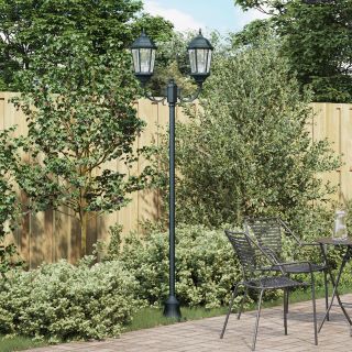 Aia Valgusti Post 2-Lamp E27 Roheline 220 cm Alumiinium
