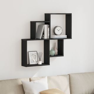 Seinale kinnitatav must tamme kap 80x15x78,5 cm Töödeldud puit