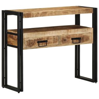 Lõpplauad Must 90x33x75 cm Tahke Mango Puit ja Metall