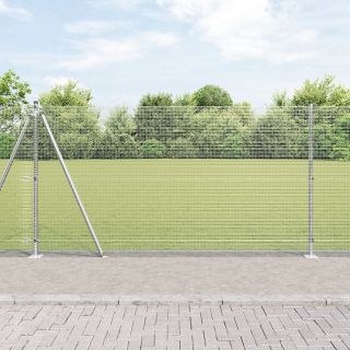 Keevistraadi Aed koos 13 Flanged Postiga 1.2x25 m Galvaniseeritud Terasest
