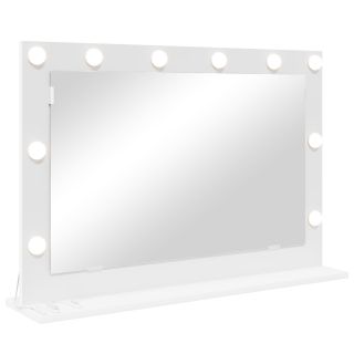 LED-valgustitega peegel Valge 80x55x18 cm