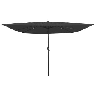 Ruutne aiaparaat LED-valgustitega 295x245 cm Antratsiit