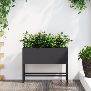 Tõstetud Aiakast 60x26x45 cm Must Teras