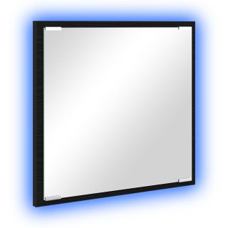 LED vannitoa peegel Must tamm 40x8.5x37 cm Töötlemispuit