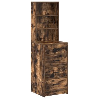 Kõrgem kapike Suitsune tamm 40x41x135 cm Tehispuust