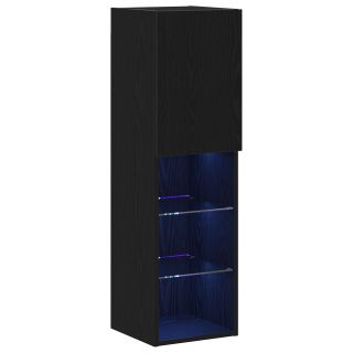 LED TV kapp 2 tk Must Tamme 30,5x30x102 cm Tehispuit