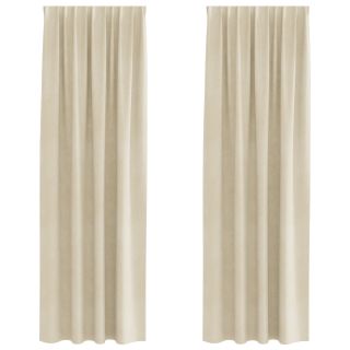 Mustad Kardinad Ülemise Riba 2 tk Kreemja Sametiga