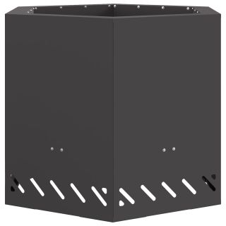Suitsu Vaba Kütteahi Kuusnurkne Must 58x58x51 cm Teras