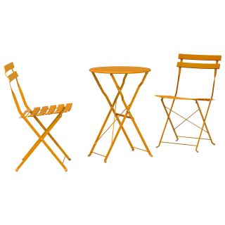 3-osaline klapiv bistroo komplekt sinepikollane teras