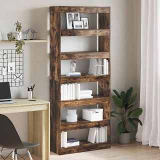 Suitsutatud Tamm Riiul Suitsutatud Tamm Puit 80 x 30 x 198 cm