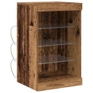 LED valgustega kõrgekvaliteetne külmik Puit 41x37x67 cm