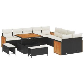 13-osaline aiadiivanikomplekt koos padjadega must polü rattan akatsia,2-kohaline aia diivan koos padjadega must polü rattan,3-osaline aiadiein koos padjadega must polü rattan akatsia