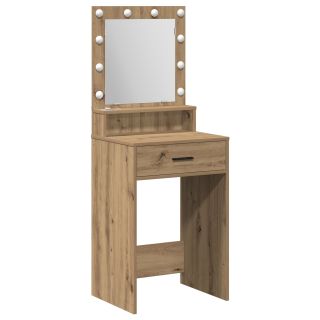 Kosmeetikalaud LED-valgustusega Artisan Oak 50x41x135 cm