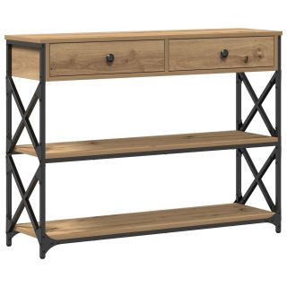 Konsoollaud Arteesiis Tamme 100x28x75 cm Ehitatud Puit ja Teras