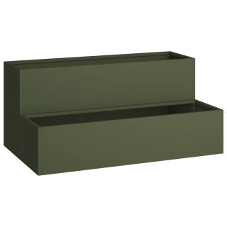 aiakast 2-korruseline 100x60x45 cm oliiviroheline teras