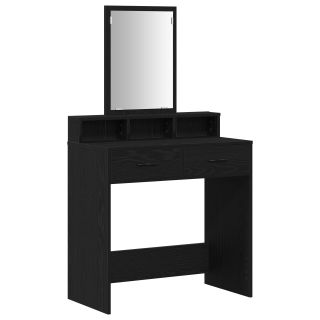 Meikimislaud Sahtlitega Must Tamm 79x41x140 cm
