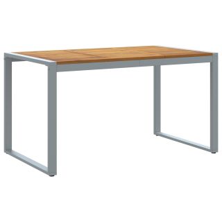 Õue Söögilaud Hall 140x80x75 cm Teras & Täispuit Akaatsia