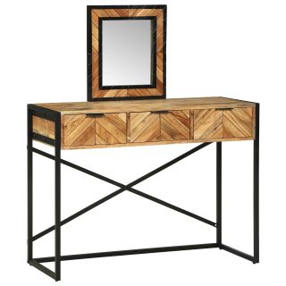 riidepult koos peegliga 100x40x120 cm Tugev puidust Acacia