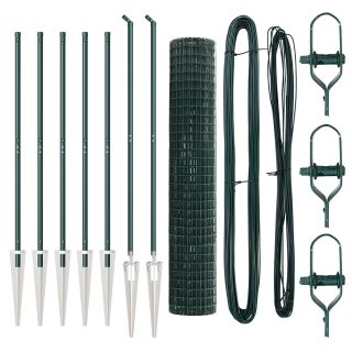 Euro Aed koos 7 Noka Postiga 1.6x10 m Galvaniseeritud Terasest Roheline
