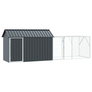 Lindude puuri laiendusega Anthracite 112x421x141 cm Teras