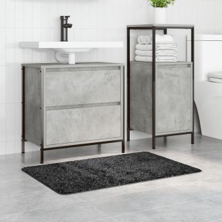 Vannitoovaip Ristkülikuline Tumehall 60x90 cm Polüpropüleen Libisemiskindel