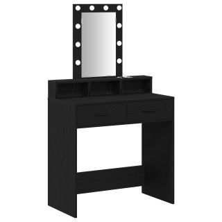 Tualettlaud LED Valgusega Must Puit 79x41x140 cm