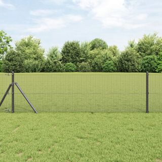 Keevitatud Traadi Aed 7 Postiga Hall 0.6x10 m Teras
