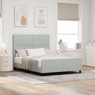 Voodi Raam Helehall 140x200 cm Samet