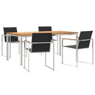 5-osaline aiandi toidugrupp massiivne tiikpuu,välilaud 180x90x75 cm massiivne tiikpuu