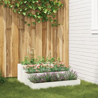 Aiakast 3-tasandiga 90x90x35 cm Valge Teras