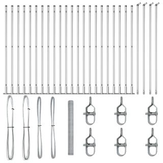 kuusnurkne aed 1.6x50 m galvaniseeritud terasest,ait postidega 13 tk Ø32mm 88.5cm galvaniseeritud terasest