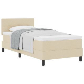 Karvadega voodi koos madratsiga Kreem 100x200 cm Kangas