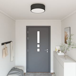 lagevalgustid sisseehitatud must Ø 38 cm kangast E27