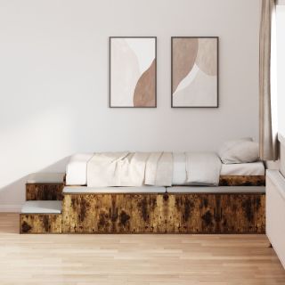 Säilitamisvoodi Raami Suitsutatud Tamm 75x190 cm