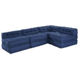 Moodsad puffide komplekt - 4 tükki indigo kangast