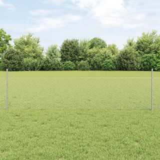 Aia Postid 5tk U-Kanal 60 cm Galvaniseeritud Teras,Kuusnurga Aed 0.5x10 m Galvaniseeritud Teras