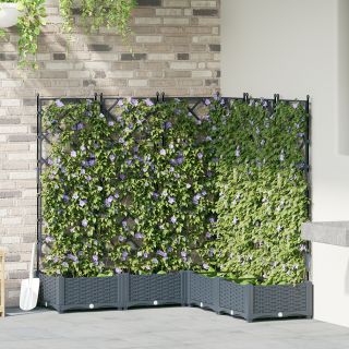 Aianduskast trellisega 5 tk Helehall 120x120x125.5 cm