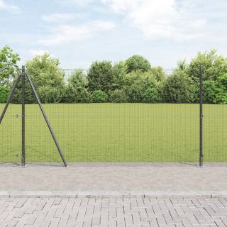 keermestatud traadi aed 7 kandilise postiga Hall 1.2x10 m teras