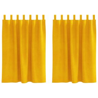 Mustade Aknakatete Komplekt 2 tk Sinepikollane Velvet