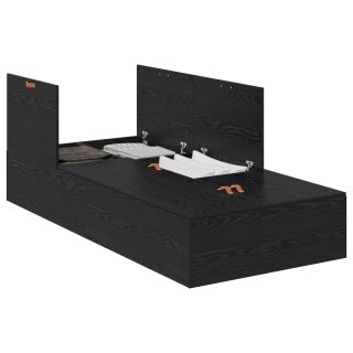 Ladustamisvoodi Raam Must Oak 100x200 cm