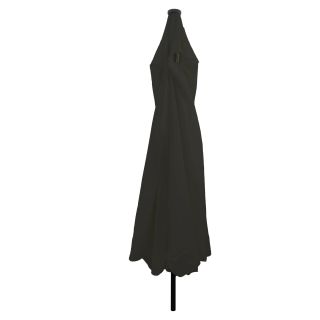 Aedaparašüüt LED-valgustega ø395x245 cm Must