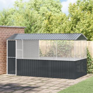 Linnupuur Anthracite 215x78x200 cm Galvaniseeritud Teras