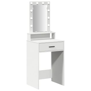 Tualettlaud LED Valgusega Valge 50x41x140 cm
