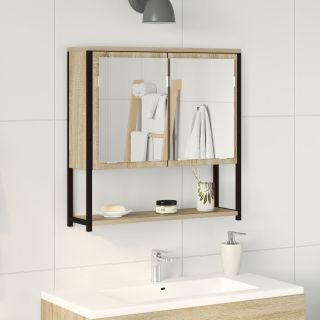 Vannitoa peegelkapp Sonoma tamm 60x16x60 cm tehispuidust