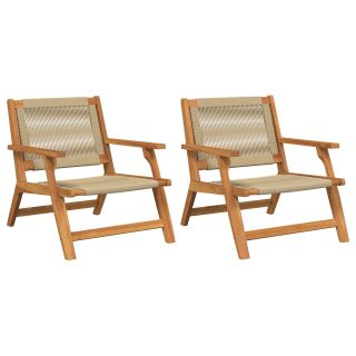 Ai toolid 2 tk Beež 67x77x73 cm Tahke puu Akaatsia