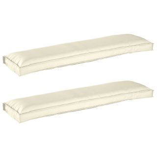 Puidust padjad pingile 2 tk Kreemjas 150x40x8 cm Oxfordi kangas